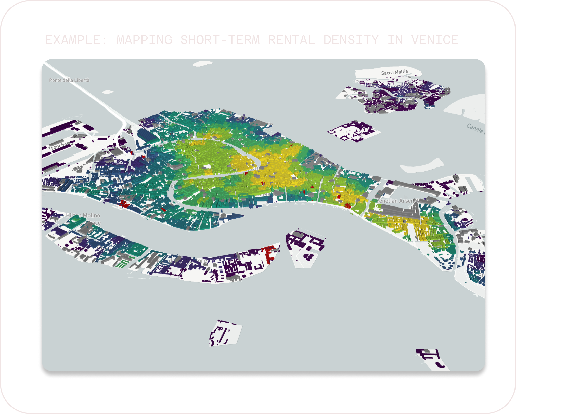 Mapping short-term rental density in venice